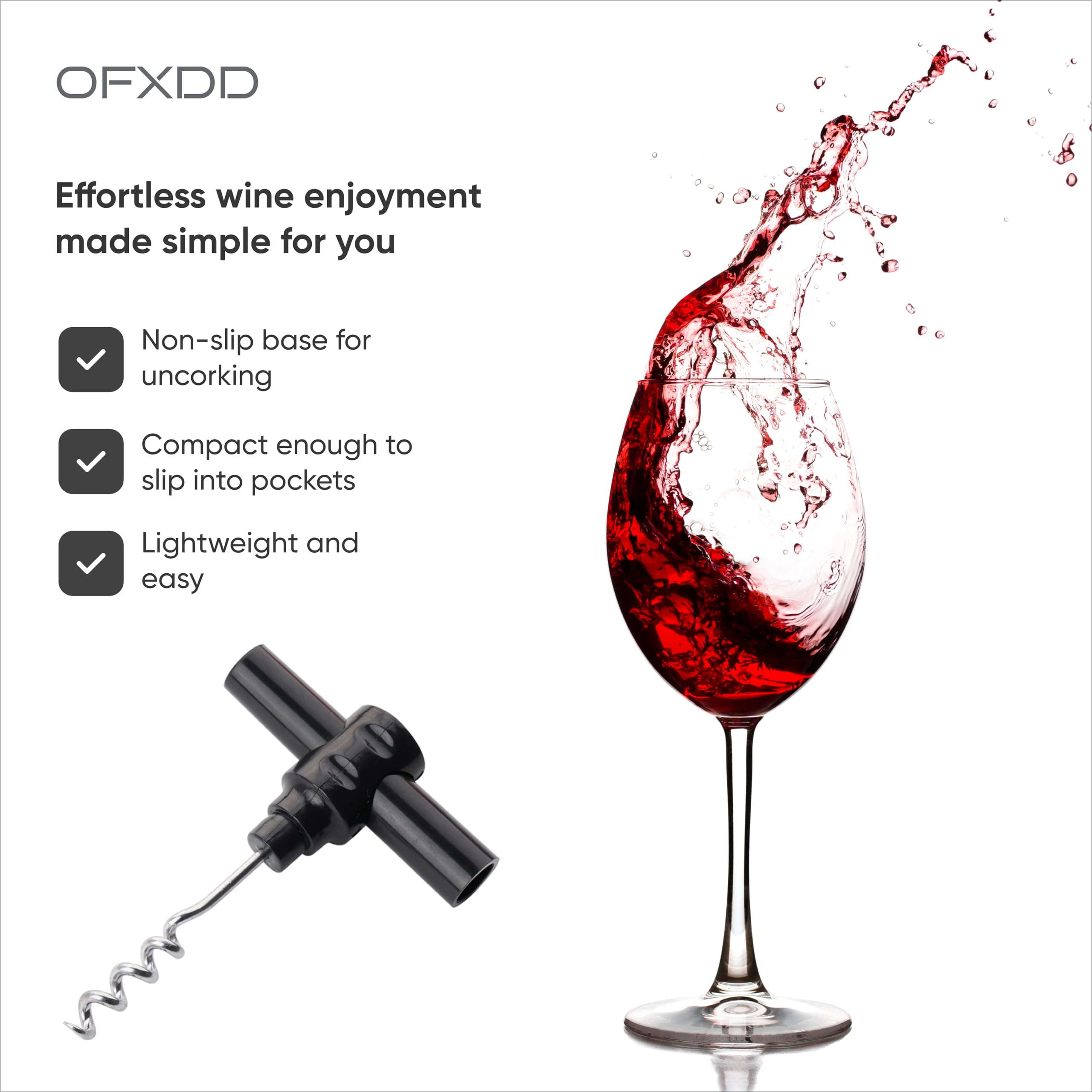 9-Pack Pocket Wine Bottle Opener - Compact Manual Corkscrew for Travel - Easy-to-Use Plastic Wine Key for Camping, Picnics & Outdoor Adventures