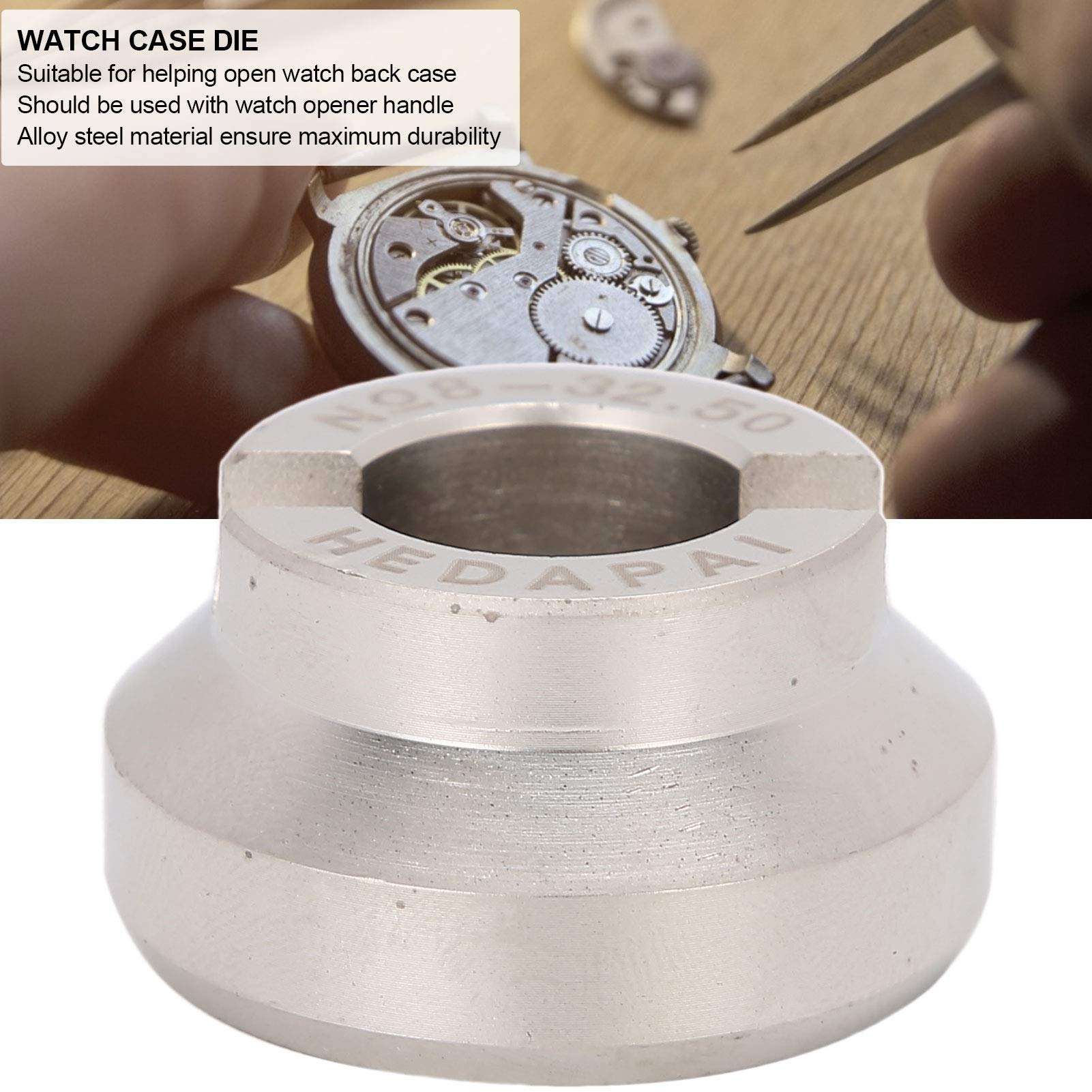 Professional 32.5mm Watch Case Back Opener Die - Precision Watch Repair Tool for Watchmakers & Jewelers | Watch Back Cover Remover with Screw Claw Design | Perfect for Watch Maintenance, Battery Replacement & Professional Watchmaking Accessories