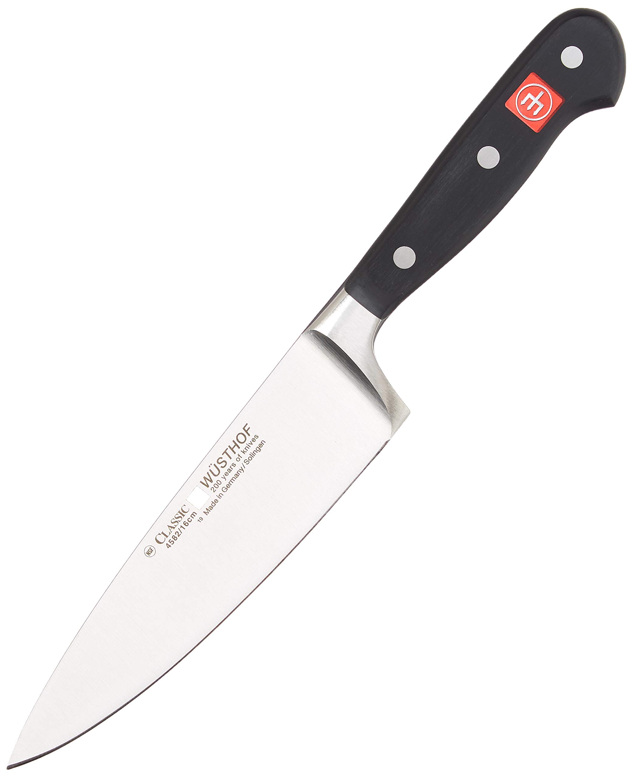 Wusthof Classic 6-Inch Chef's Knife - High Carbon Stainless Steel Blade, Ergonomic Handle for Precision Cutting - Perfect for Slicing, Dicing, and Chopping Vegetables, Meat, and Herbs in Professional & Home Kitchens
