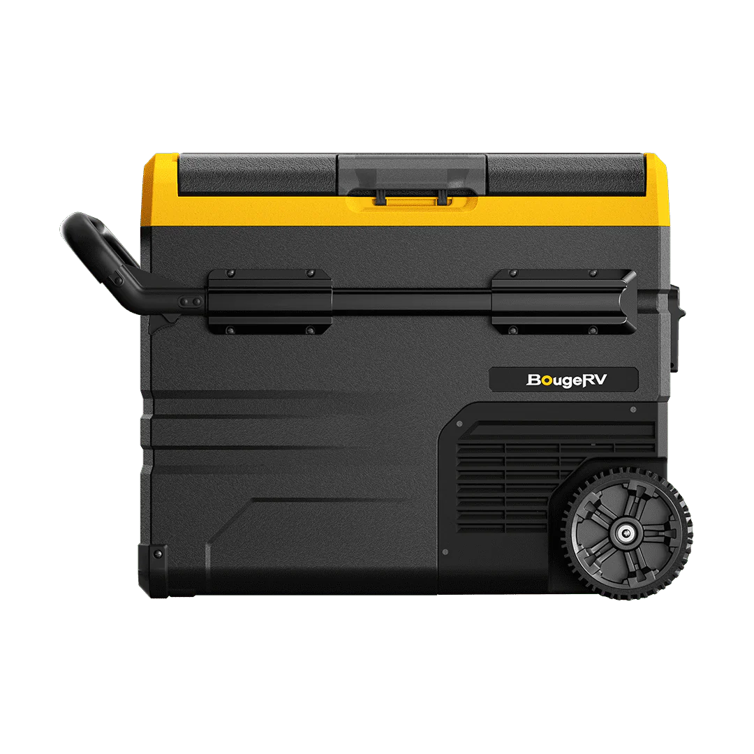 BougeRV CR45 48 Quart Dual Zone 12V Portable Fridge Freezer for Car, RV, Camping & Outdoor Adventures - Compact Electric Cooler for Road Trips, Tailgating & Off-Grid Living