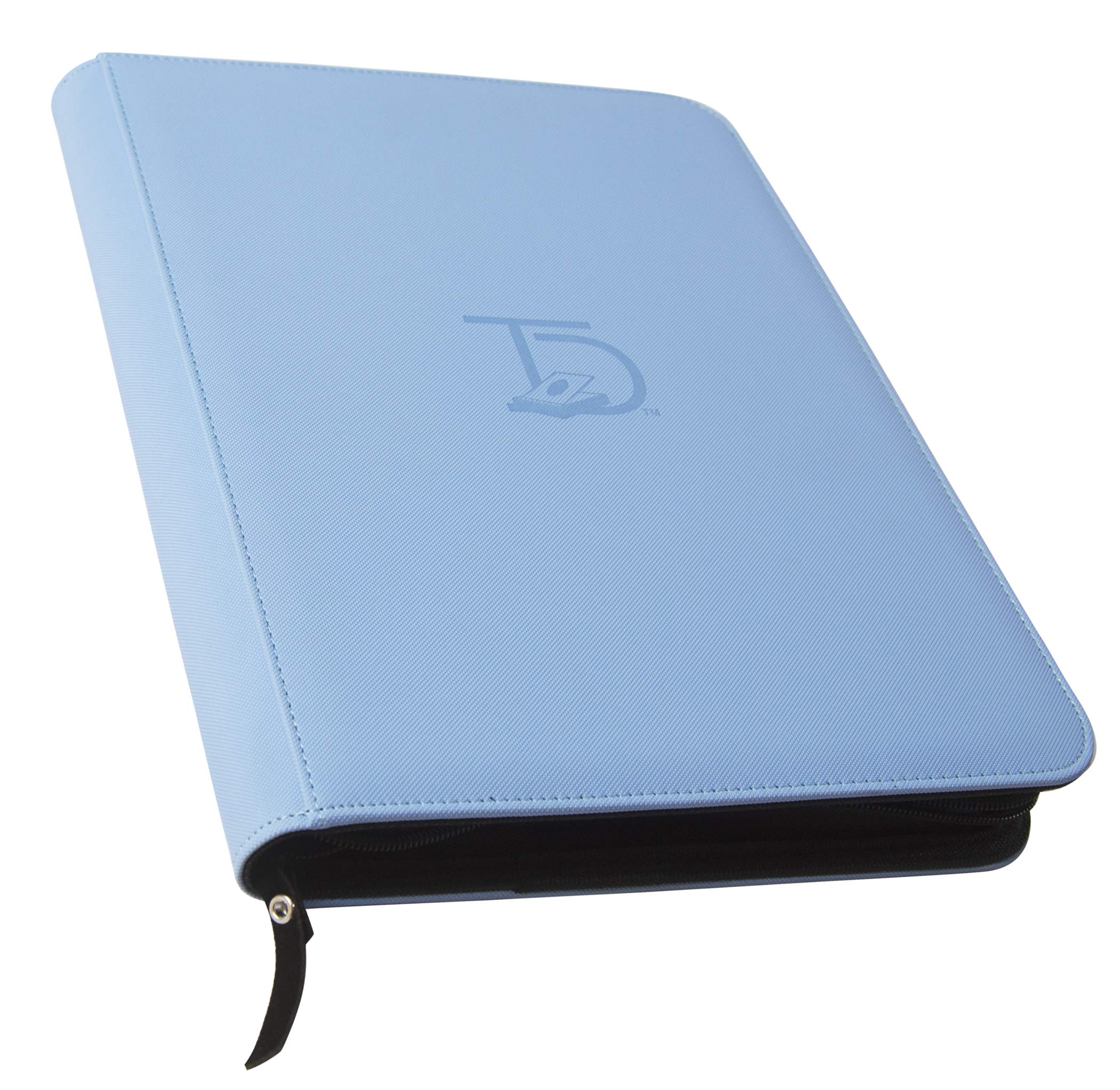 TopDeck 200 TopLoader Binder - 9 Pocket Trading Card Binder Album for Yugioh, Magic the Gathering & Pokemon Cards - Premium TCG Storage with Secure Sleeves - Sports & Collectible Card Holder (Blue) - Perfect for Card Collectors, Tournaments & Displaying Your Valuable Collection