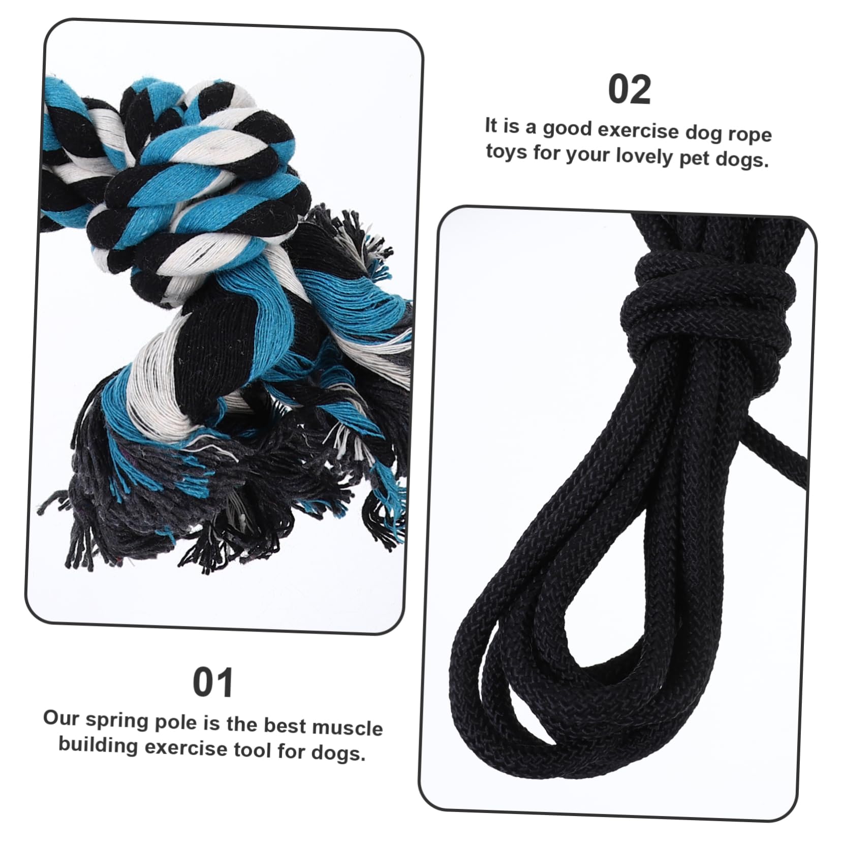 Hemp Spring Pole for Dogs - Durable Pet Spring Pole Rope Toy for Large & Small Dogs - Outdoor Dog Exercise Equipment for Backyard Training & Play
