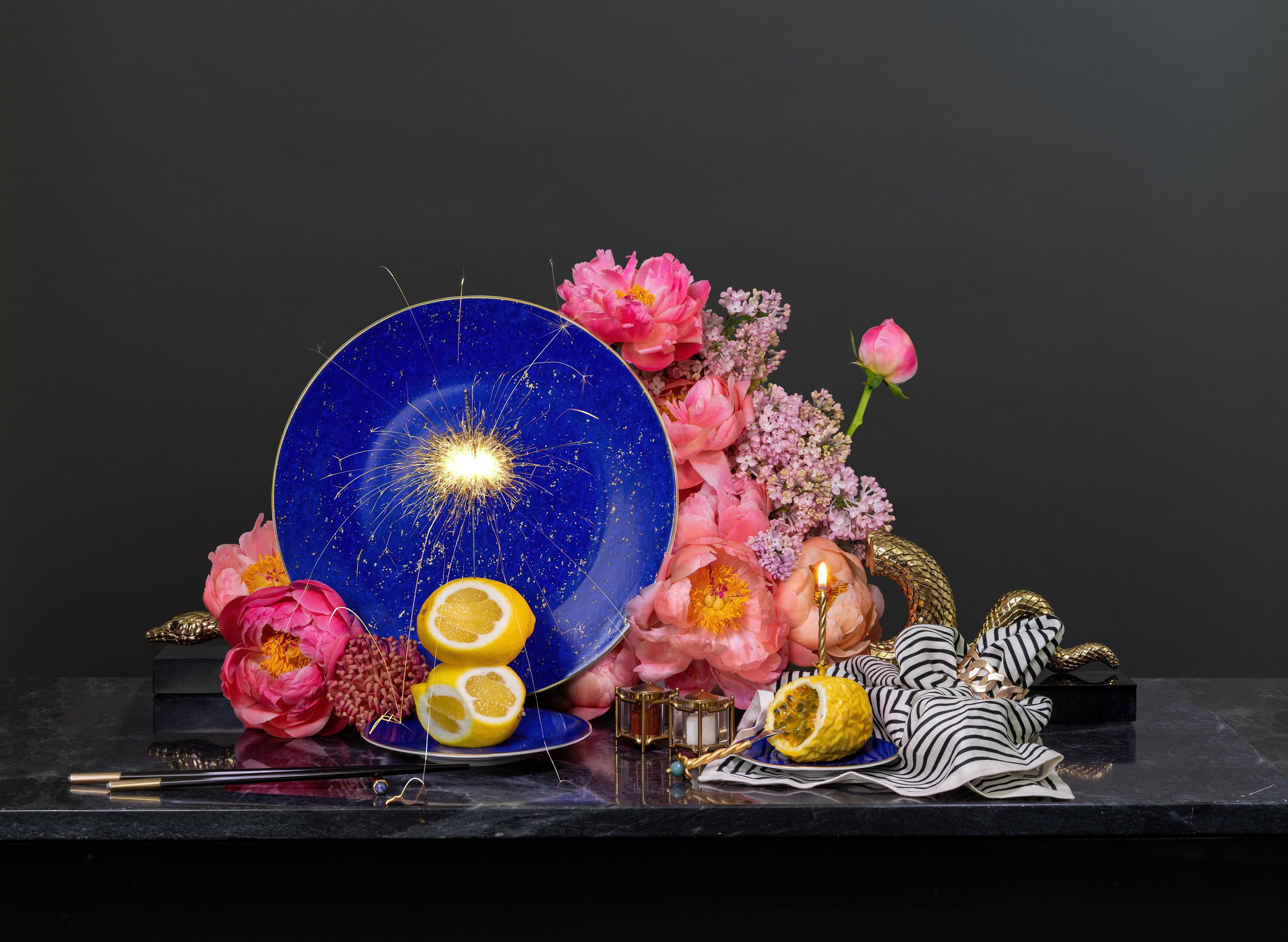 Lapis Lazuli Charger Plate - Elegant Cake Stand for Weddings, Parties & Dessert Displays - Perfect for Special Occasions & Home Decor
