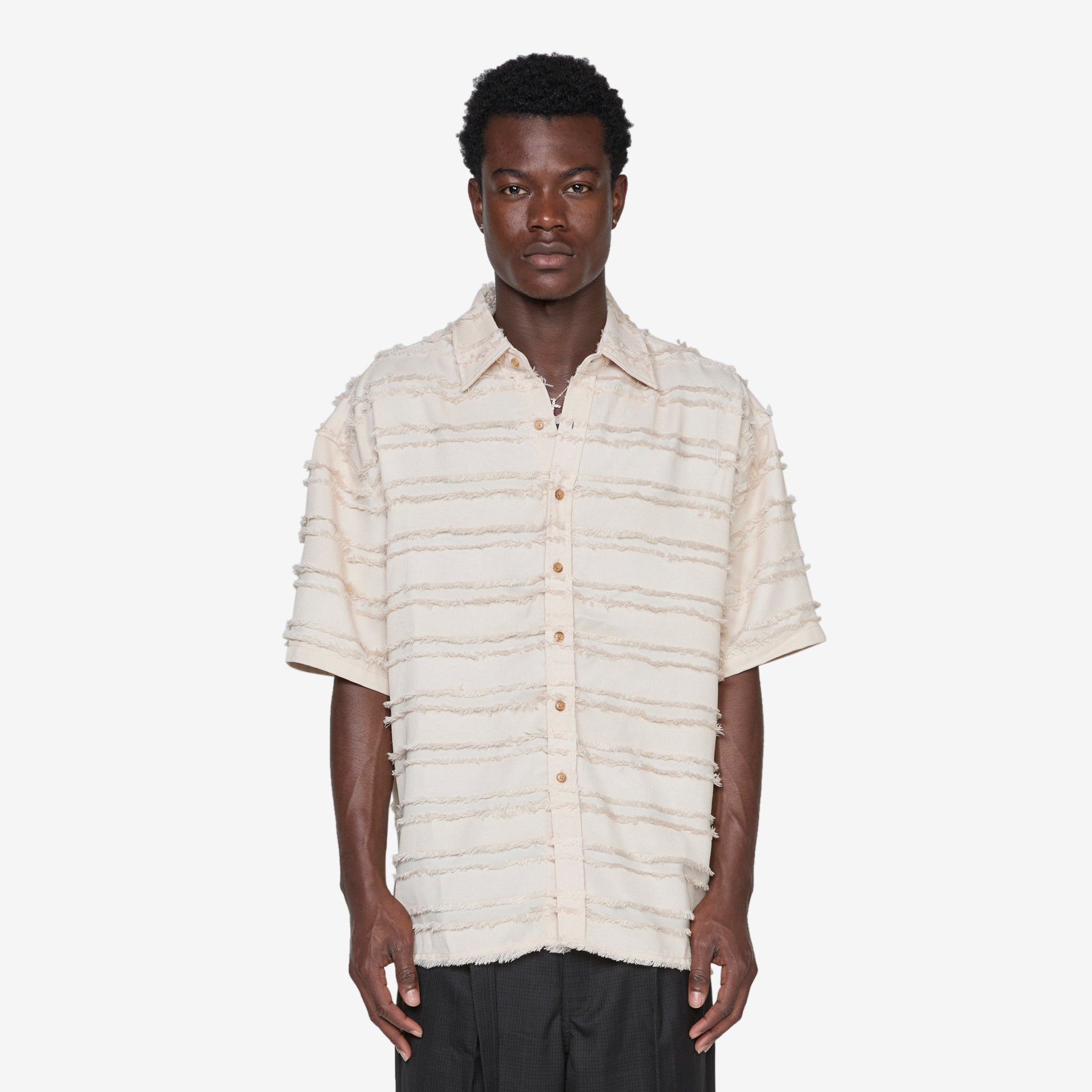 Stylish Boxy Short Sleeve Shirt in Bone Color - Perfect for Casual Outfits, Summer Wear & Street Style Fashion