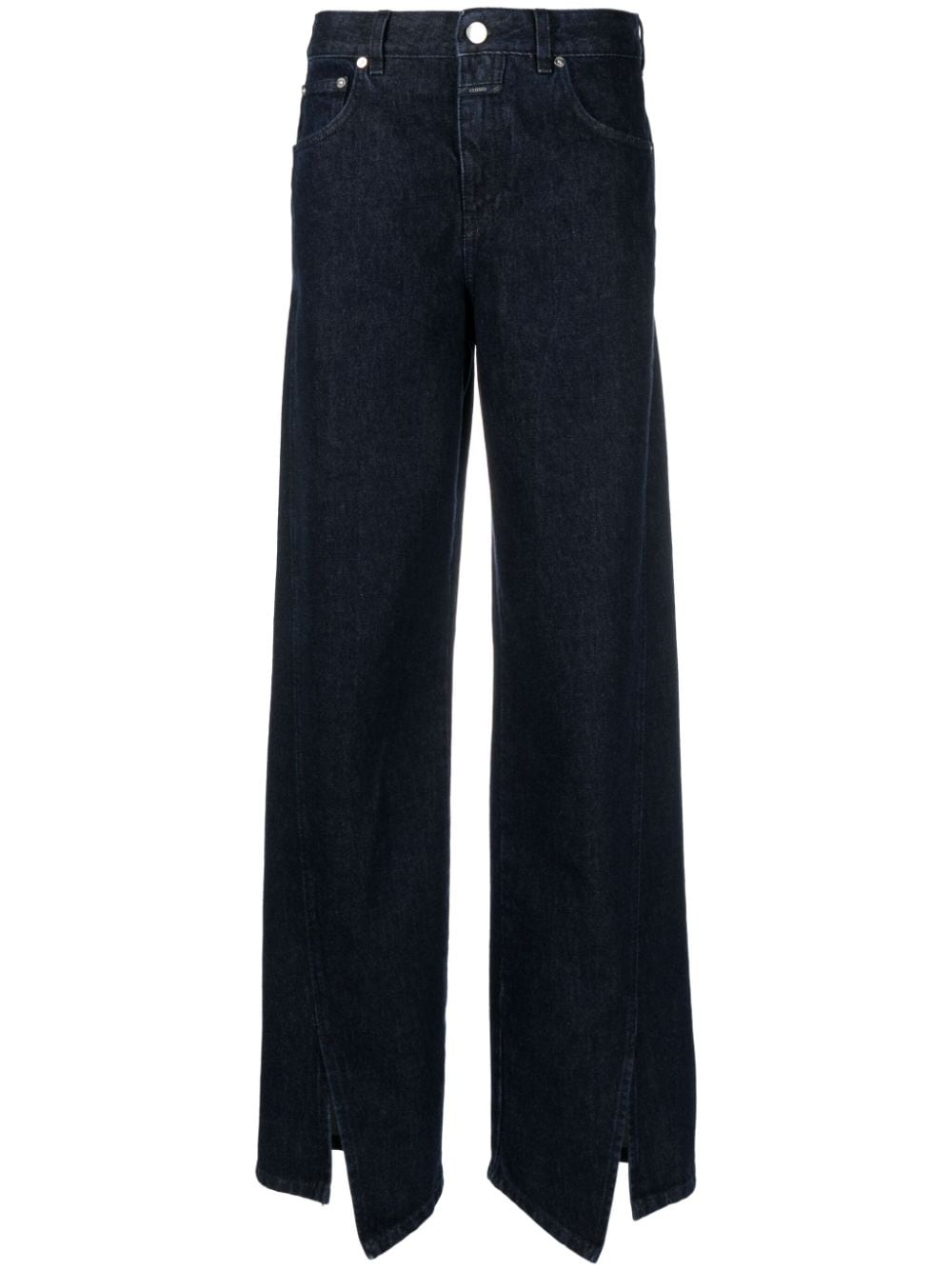 Women's High Waist Closed Blue Jeans - Slim Fit Stretch Denim Pants for Casual Wear & Everyday Outfits