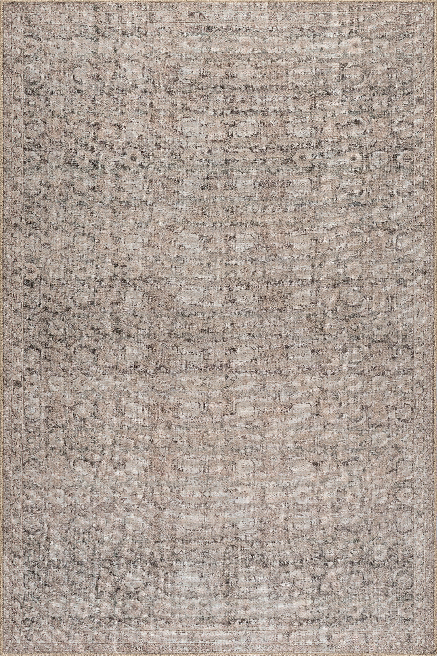Clinton Antiqued Jute Blend Rug - Dark Beige Natural Fiber Floor Mat | Perfect for Living Room, Bedroom & Boho Home Decor