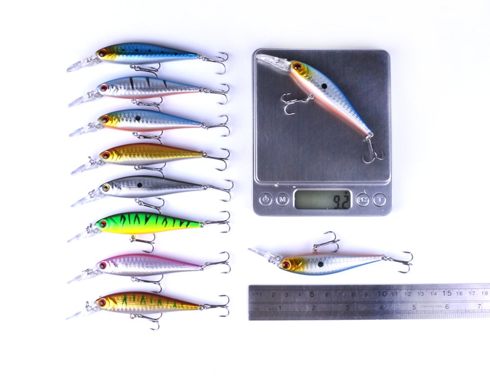 56pcs Hard Fishing Lure Set - Assorted Bass Lures Kit with Minnow Popper, Crank, Rattlin VIB & Jointed Lures | Saltwater & Freshwater Fishing Tackle | Ideal for Bass, Trout & Walleye Fishing in Lakes & Rivers