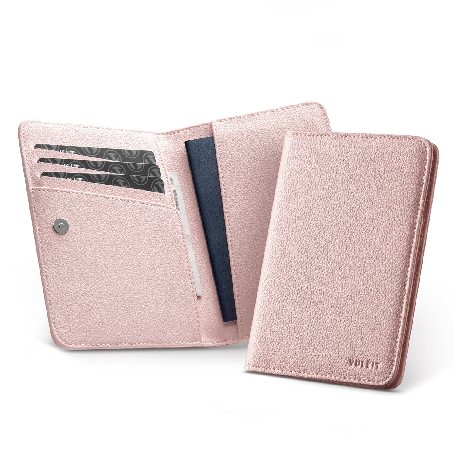 Premium VPW102 RFID Blocking Passport Holder with Secure Magnetic Closure - Travel Organizer for Men & Women - Perfect for Airports, Vacations & Business Trips