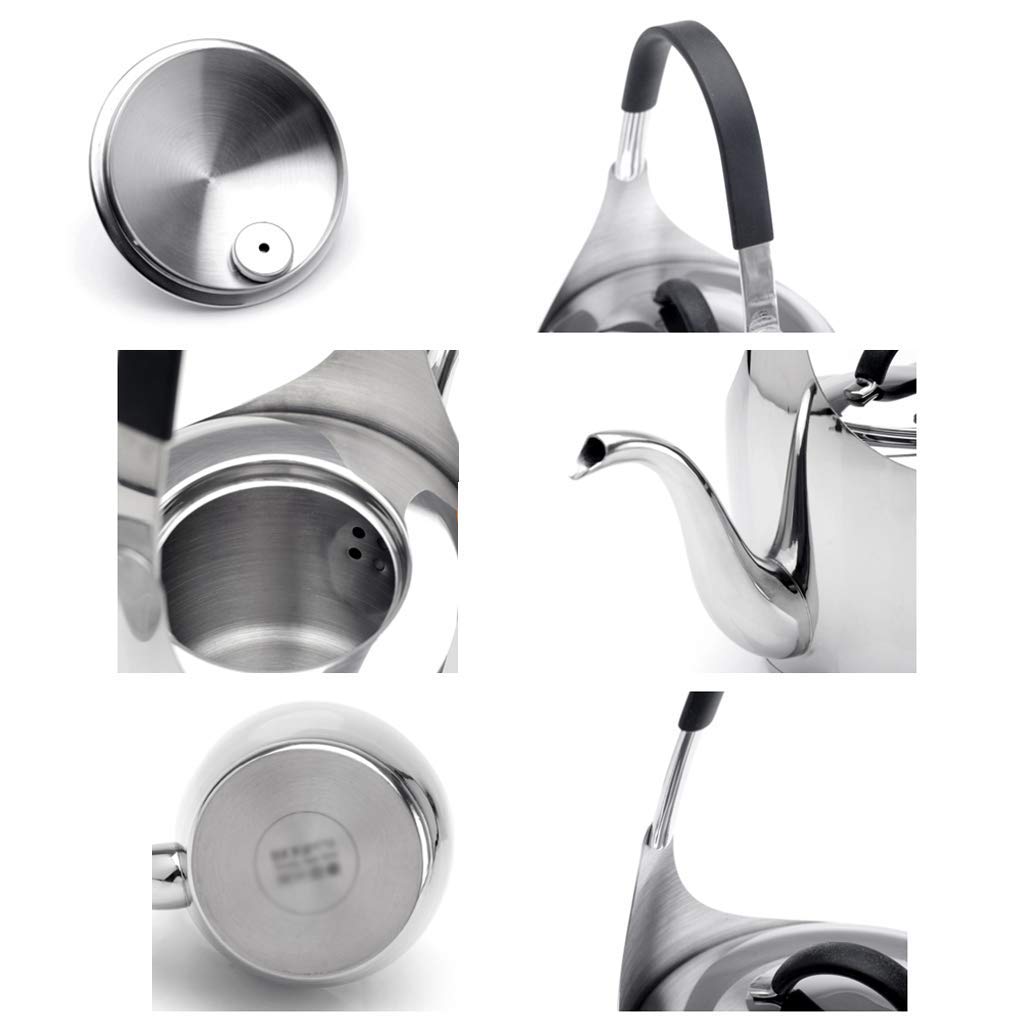 Premium Stainless Steel Whistling Tea Kettle with Infuser - 1L Capacity, Anti-Scald Handle & Rust-Proof for Stovetop - Perfect for Home Kitchen, Coffee & Tea Brewing, Camping & Outdoor Use