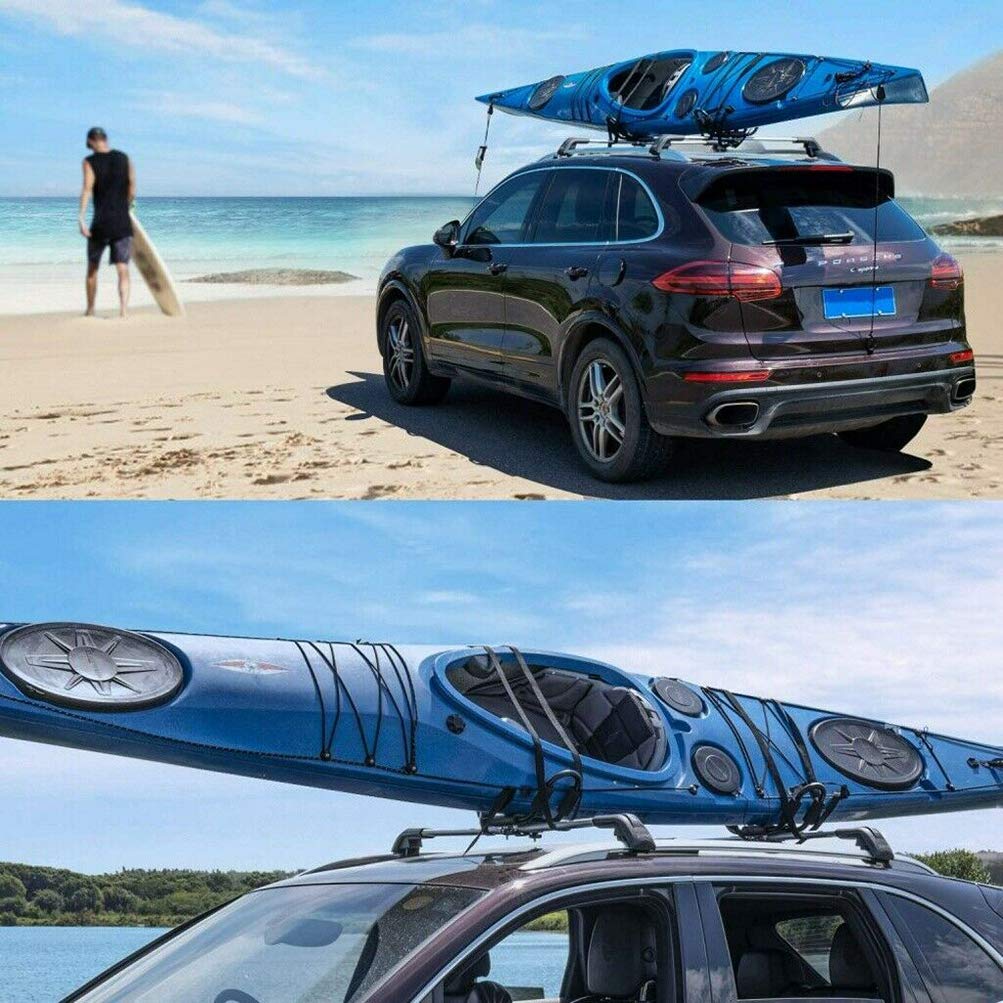ECCPP Aluminum Roof Rack Cross Bars with Kayak J-Bar Carrier Set - Compatible with Ford Escape 2013-2019 - Heavy Duty 2X Roof Rack + 4X J-Bar Kayak Mount - Perfect for Outdoor Adventures, Camping & Water Sports