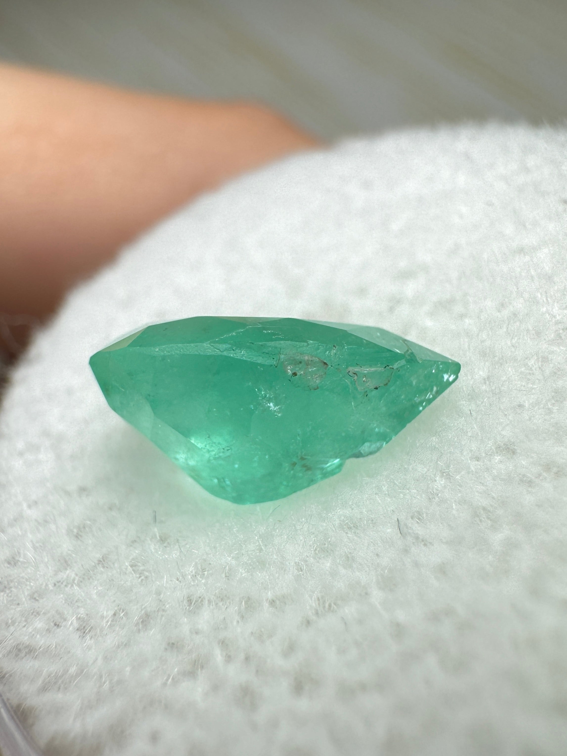 1.89 Carat 10.6x7.4mm Natural Green Colombian Emerald Pear Cut Loose Gemstone for Jewelry Making - Engagement Rings, Pendants & Earrings