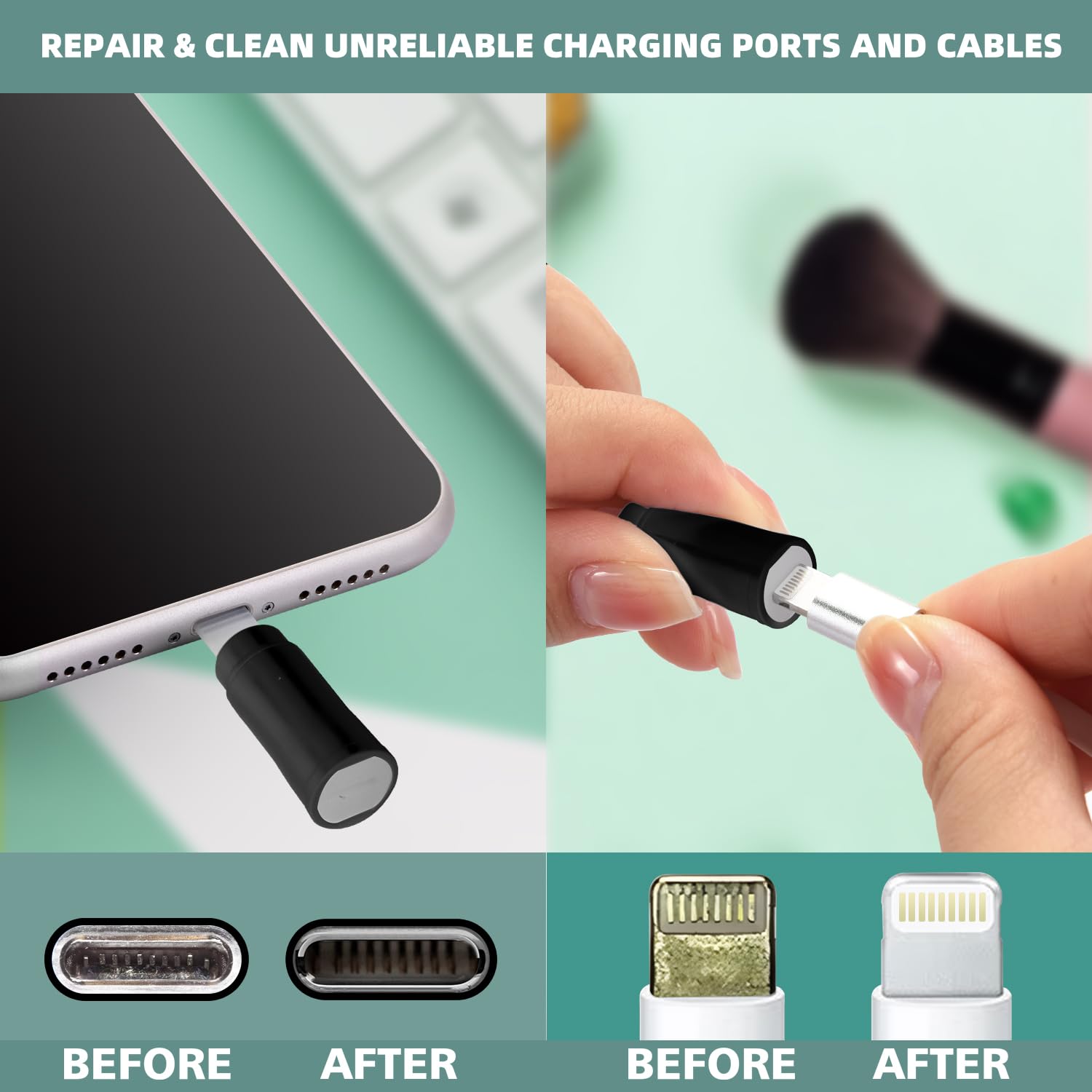 Premium AirPod & iPhone Cleaning Kit - Multi-Tool Phone Repair Set for Charging Port, Lightning Cables & Connectors | Perfect for Home, Office & Travel Device Maintenance