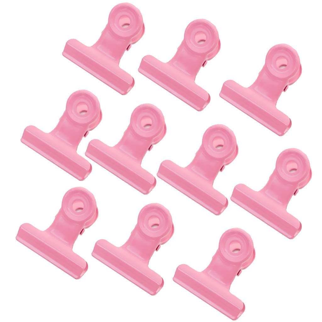 20pcs Pink Metal Hinge Clips - Heavy Duty Paper Clips, File Binder Clamps for Photos, Pictures, Documents - Perfect for Office, School, Home Organization & Craft Projects