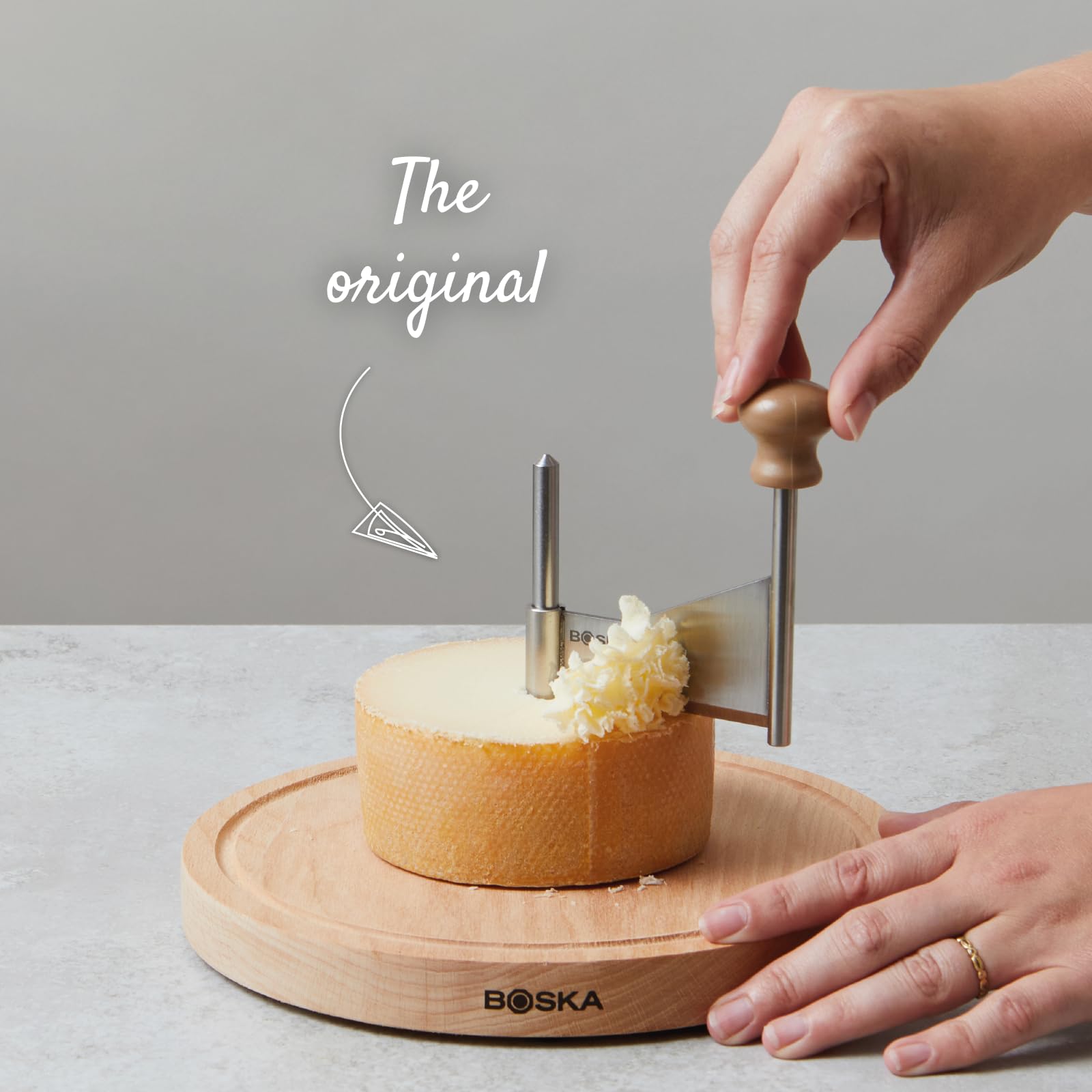 BOSKA Amigo Cheese Curler - Stainless Steel Cheese Shaver for Tete de Moine, Girolle & Chocolate Wheels | 10-Year Warranty | Perfect for Cheese Platters, Wine Pairings & Gourmet Cooking