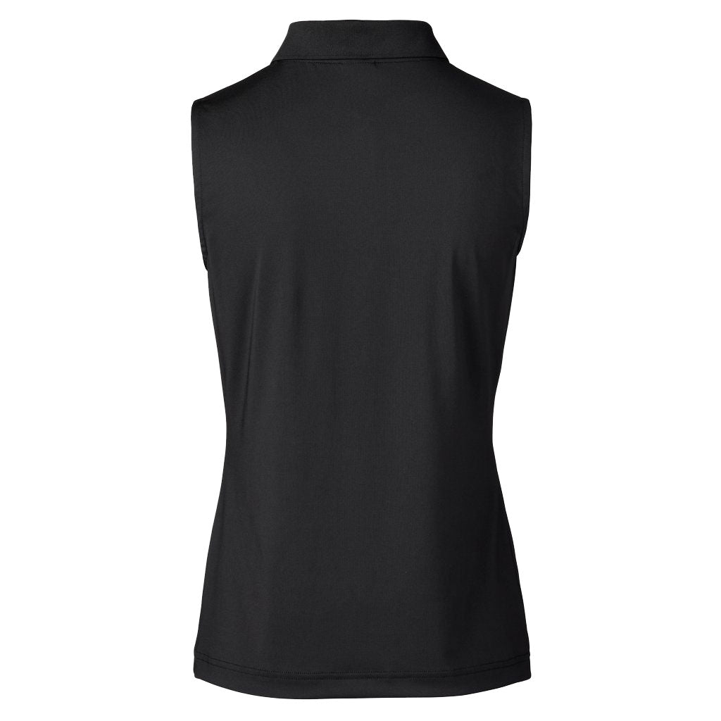 Women's Sleeveless Golf Polo Shirt - Breathable Moisture-Wicking Activewear for Golf, Tennis & Outdoor Sports (Black) | Perfect for Summer Practice & Club Tournaments