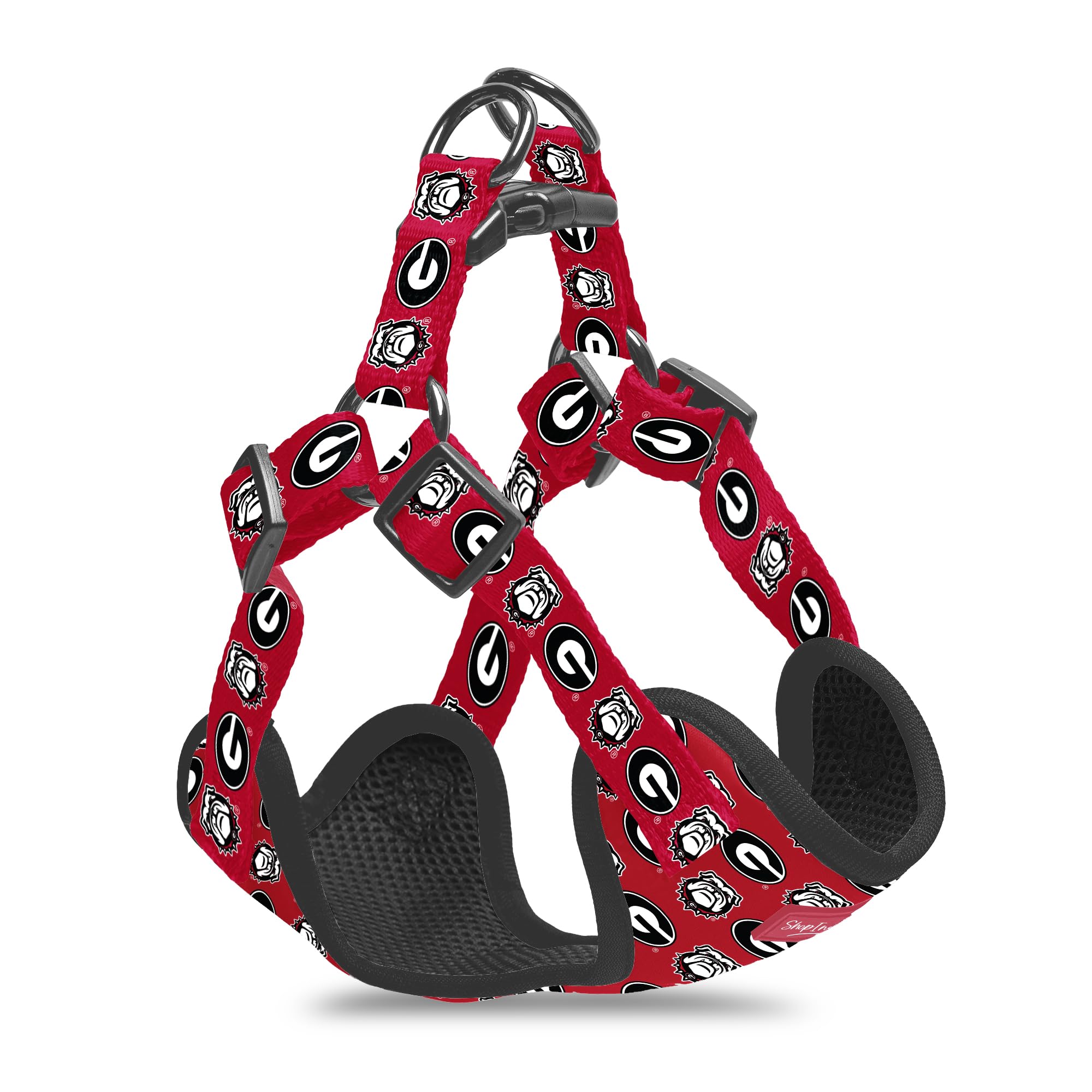 Georgia Bulldogs NCAA Officially Licensed Dog Step-in Harness - Adjustable Pet Vest for Small Dogs, Comfortable & Durable Design - Perfect for Game Day, Walks & Outdoor Adventures (XS)