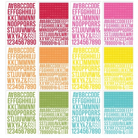 Brights Alpha Sticker Book - Fun & Educational Alphabet Stickers for Kids - Perfect for Learning, Scrapbooking & DIY Crafts