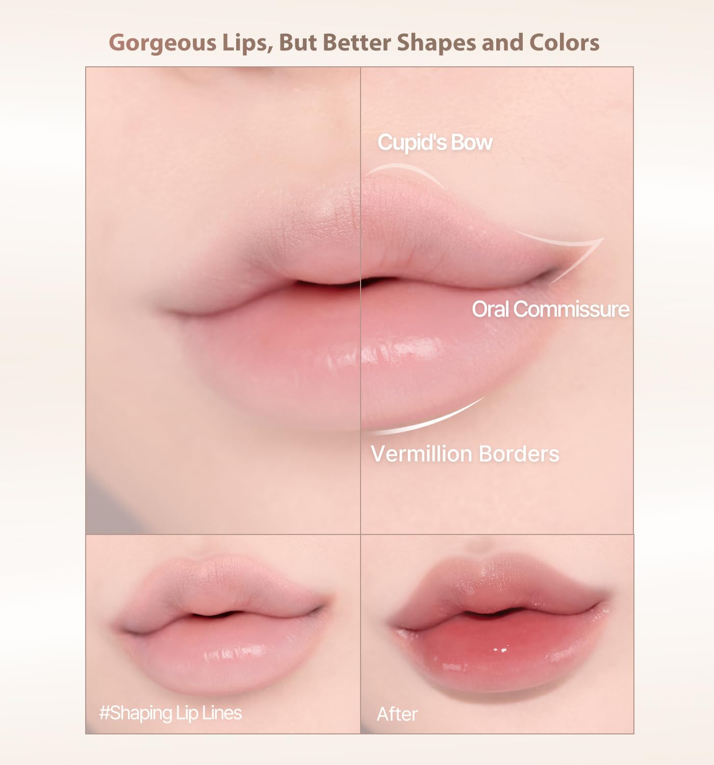 Heart Percent Creamy Retractable Lip Liner Pencil - #03 Oat Beige | Defines & Fills Lips | Built-In Sharpener | Long-Lasting Matte Finish | Perfect for Everyday Wear, Date Night & Special Occasions
