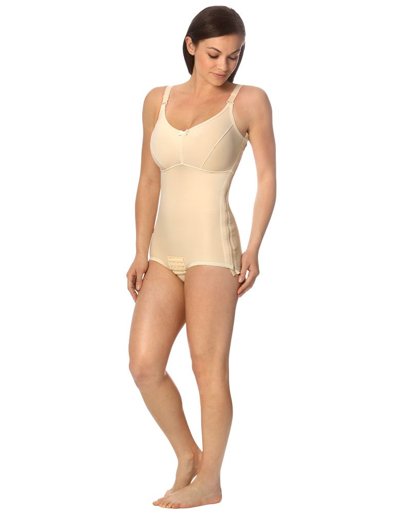 MARENA Women's 1st Stage Postpartum Compression Bodysuit with Built-in Bra - Size 2XL - Post Surgery Recovery & Maternity Support for C-Section & Tummy Control