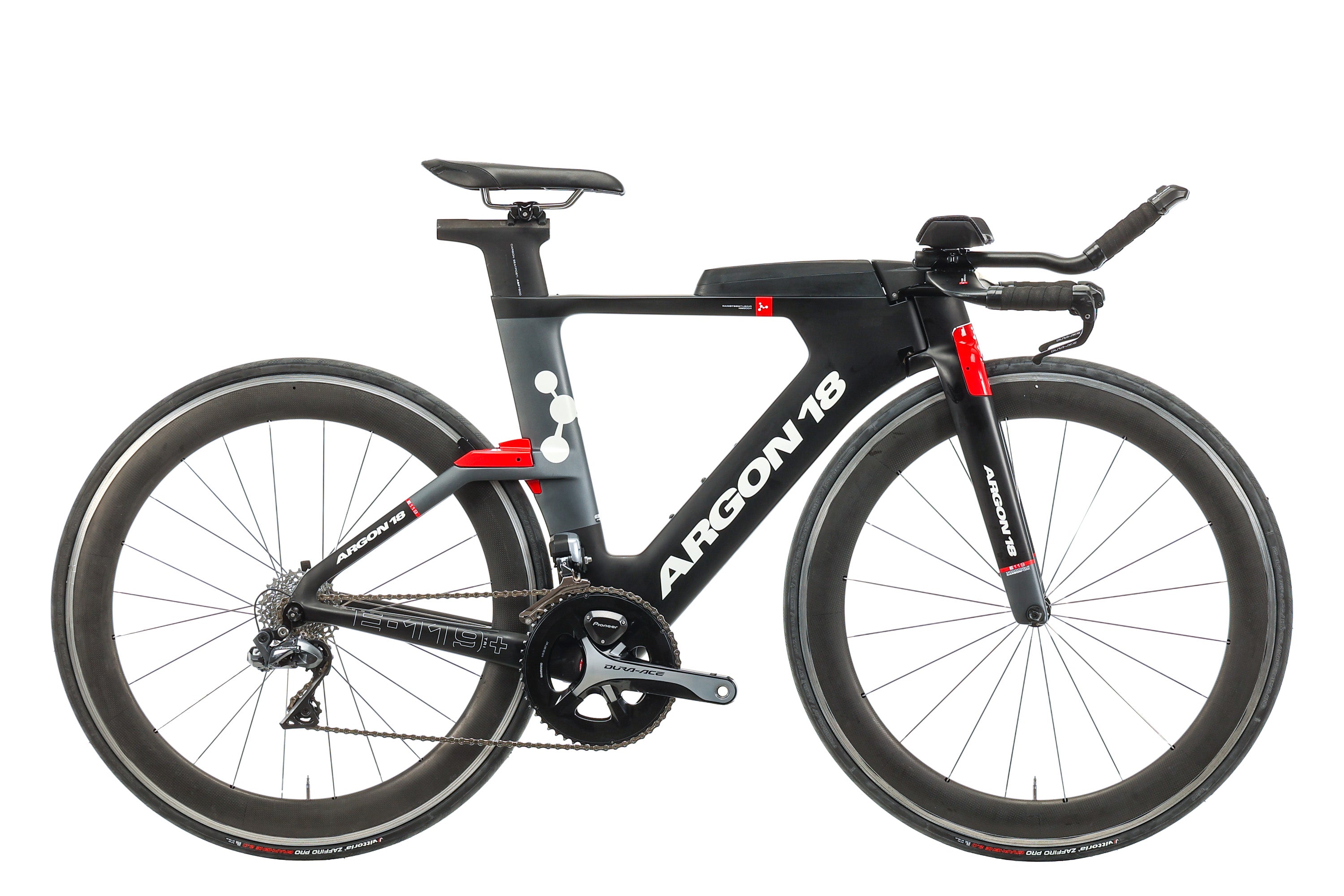 Argon 18 E-119+ Triathlon Bike 2018 - Medium Carbon Frame Aero Road Bike for Competitive Racing & Endurance Training | Perfect for Ironman & Triathlon Events