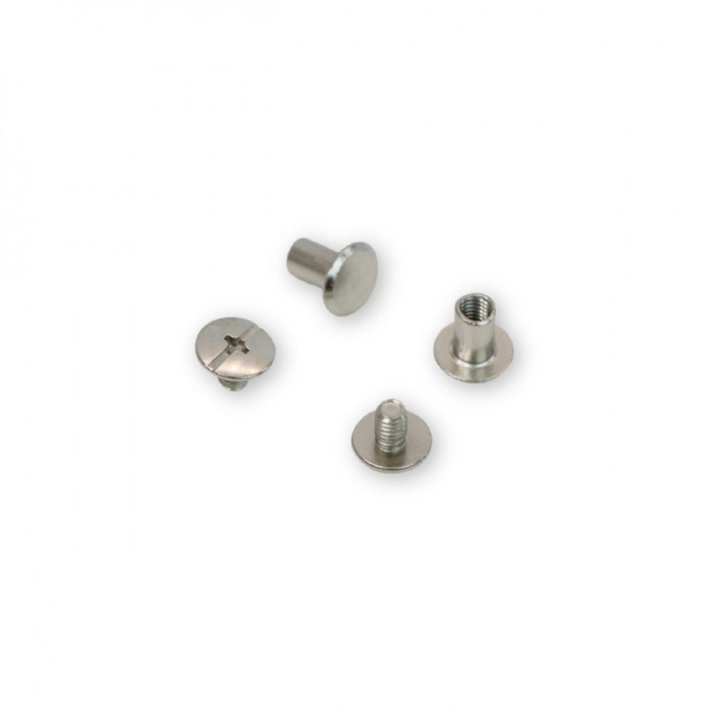 Medium Chicago Screws - 12 Pack (12 Count) for Leather Craft, Bookbinding & DIY Projects | Durable Brass Fasteners