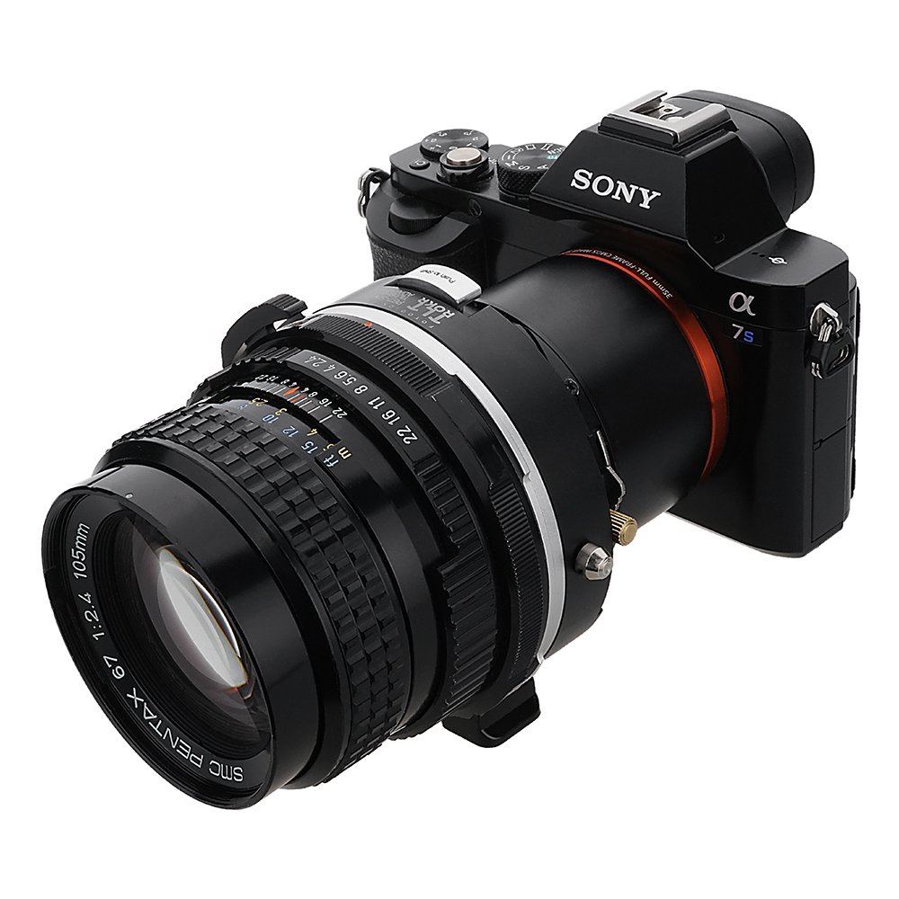 Fotodiox Pro TLT ROKR Tilt/Shift Lens Mount Adapter for Pentax 6x7 to Sony E-Mount Cameras - Perfect for Architectural, Product & Creative Photography