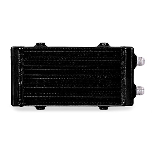 Universal Dual Pass Bar & Plate Oil Cooler Heat Exchanger - Small, Black, High-Performance Mishimoto for Cars, Trucks & Motorcycles - Ideal for Racing, Off-Road & Daily Driving
