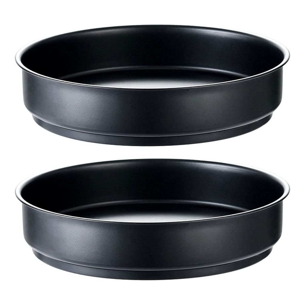 UPKOCH 2-Piece Rotating Spice Organizer Set - Black Kitchen Storage Trays for Spices, Seasonings & Small Items | Perfect for Countertop, Pantry & Cabinet Organization
