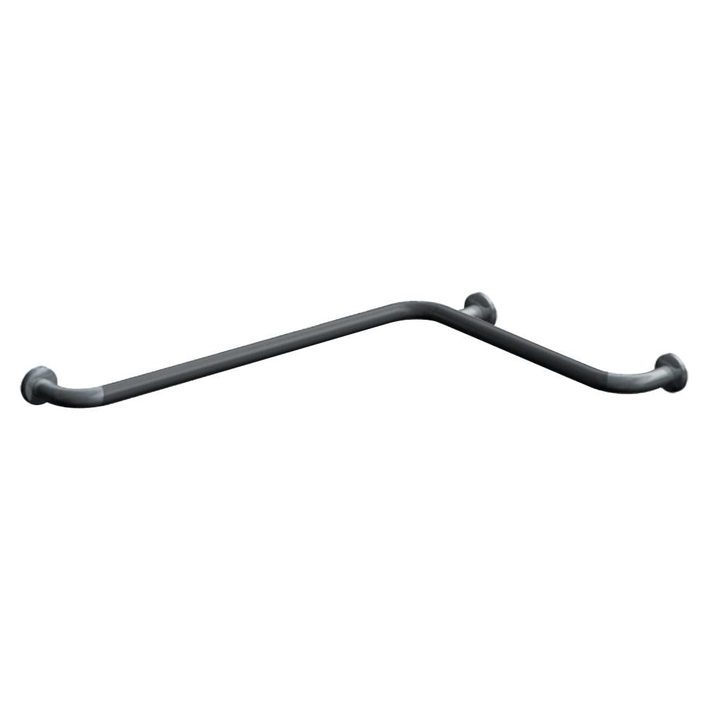 ASI 3750 Horizontal Grab Bar with Snap Flange - 24 x 36 Inches, Satin Finish - ADA Compliant Bathroom Safety Handle for Showers & Toilets