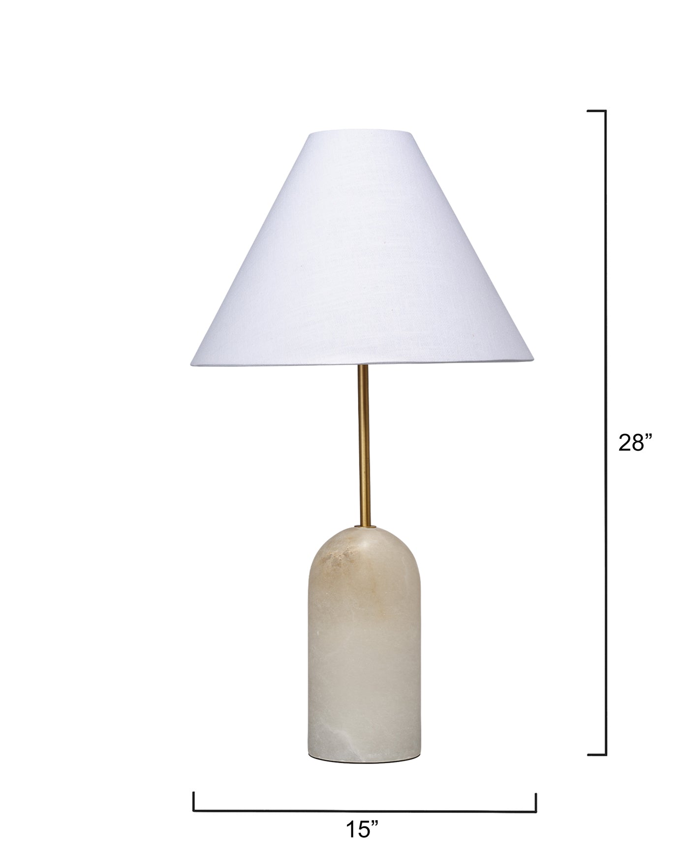 Holt Table Lamp - Modern Alabaster White LED Nightstand Lamp for Bedroom, Living Room, and Office - Soft Ambient Lighting for Relaxation & Reading