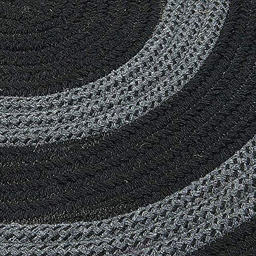 Premium Graywood Runner Rug 2' x 6' - Soft Black Indoor/Outdoor Carpet for Hallway, Kitchen, Entryway & High Traffic Areas - Non-Slip Backing & Easy to Clean