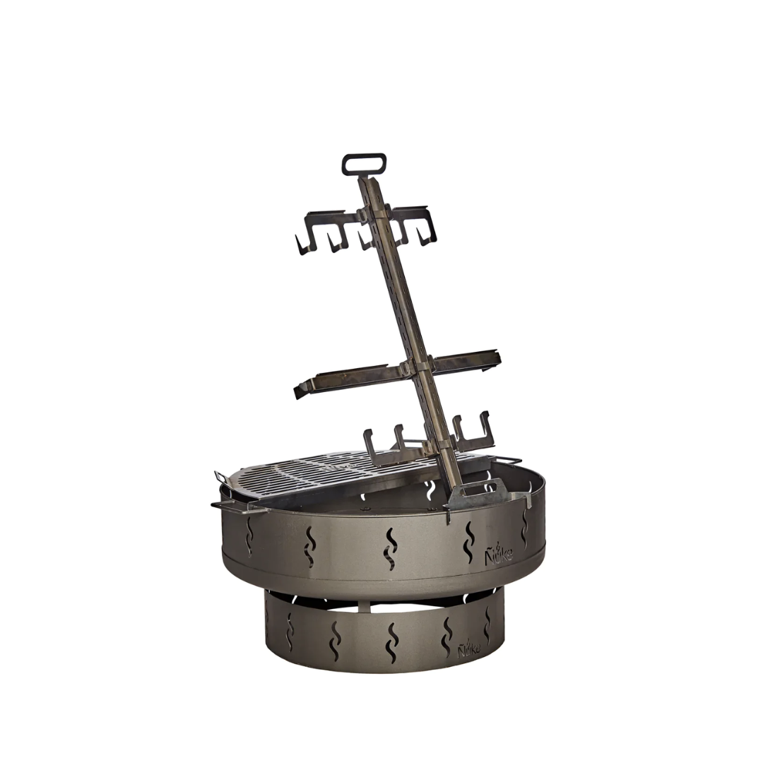 Patagonia Argentine Wood Fire Pit & Grill - Outdoor Camping, Backyard BBQ, and Bonfire Cooking Accessories