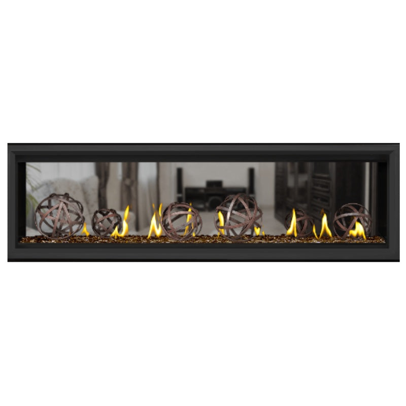 Napoleon Vector 62 See Through Linear Direct Vent Gas Fireplace - LV62N2 | Modern Home Heating Solution for Living Rooms & Patios