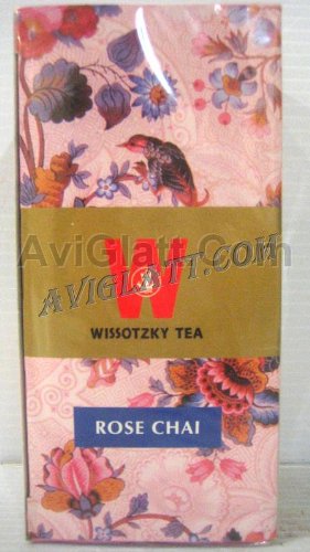 Wissotzky Tea Rose Chai - 20 Tea Bags (1.41 oz) | Floral Spiced Black Tea Blend | Perfect for Relaxation & Afternoon Tea Time