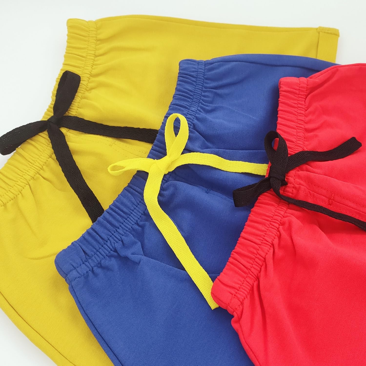 Boys Girls Cotton Shorts 3 Pack - Summer Active Shorts for Toddlers Playtime