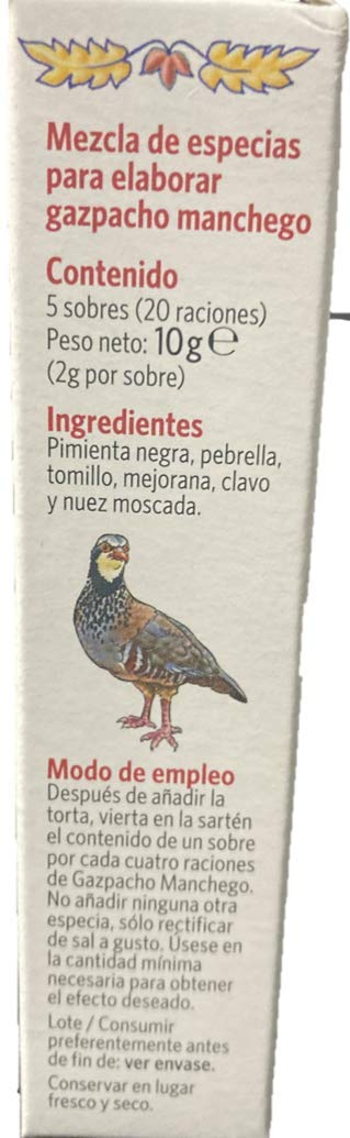 Carmencita Gazpacho Manchego Seasoning 10g - Pack of 3 | Authentic Spanish Soup Spice Blend for Gazpacho, Salads & Tapas