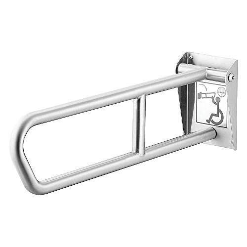 Bradley 8370-101000 Heavy Duty Stainless Steel Swing Up Grab Bar - 1-1/4