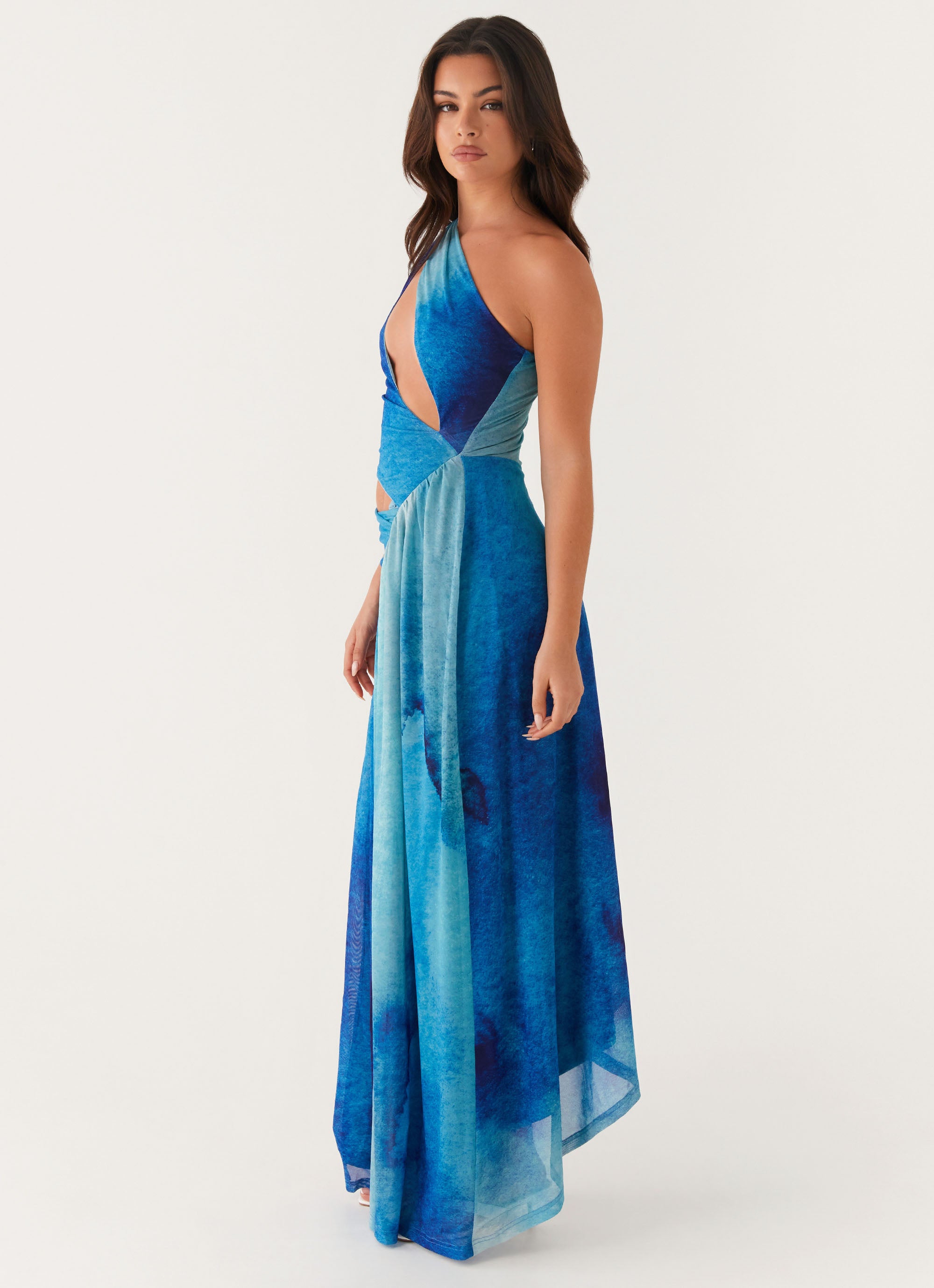 Blinded Maxi Dress - Blue Tie Dye Flowy Summer Dress for Women | Beach Cover Up, Boho Festival Outfit, Casual Day Dress