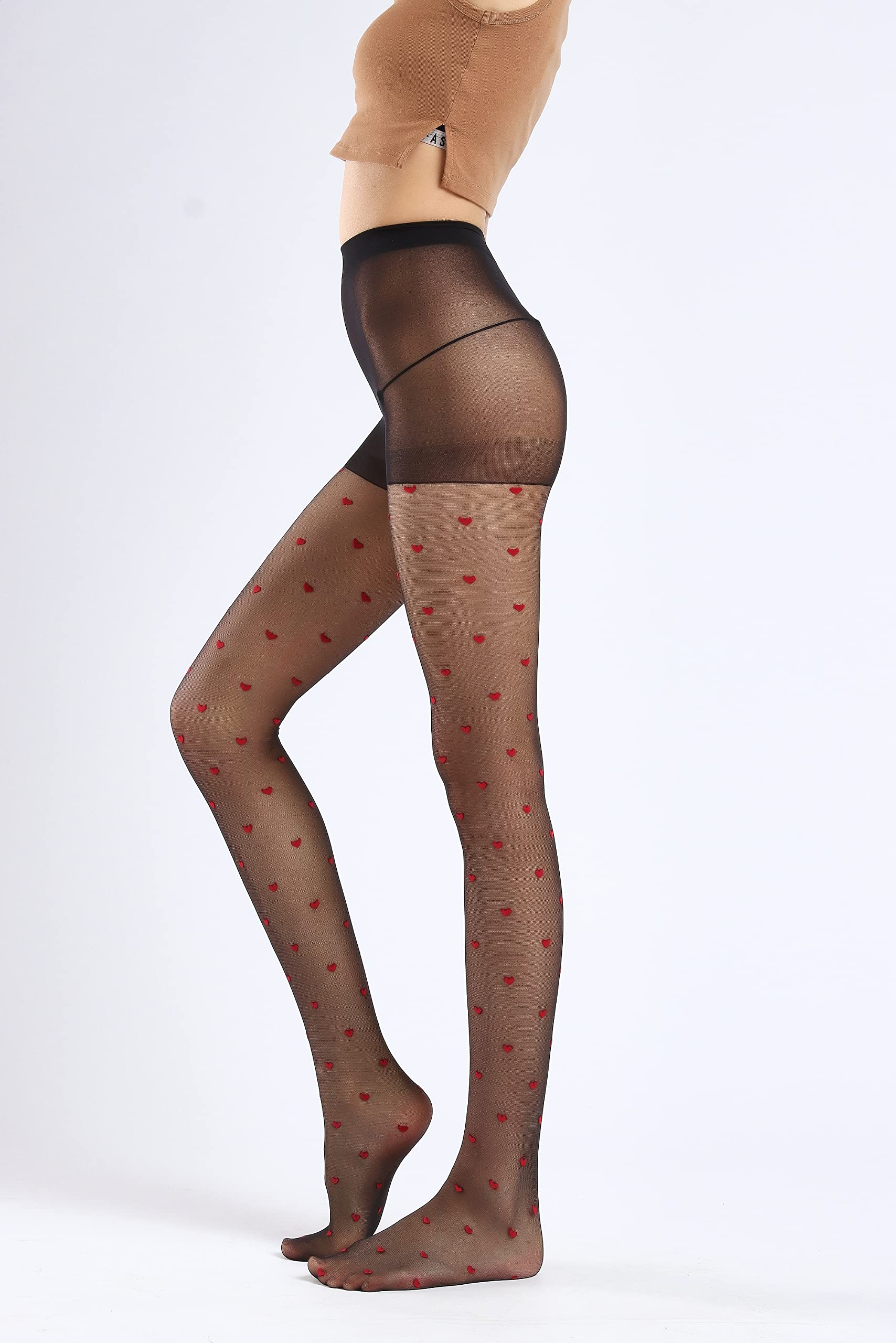 Sahabowi Women's Sheer High Waist Tights - Vintage Control Top Pantyhose Stockings for Everyday Wear, Office & Special Occasions