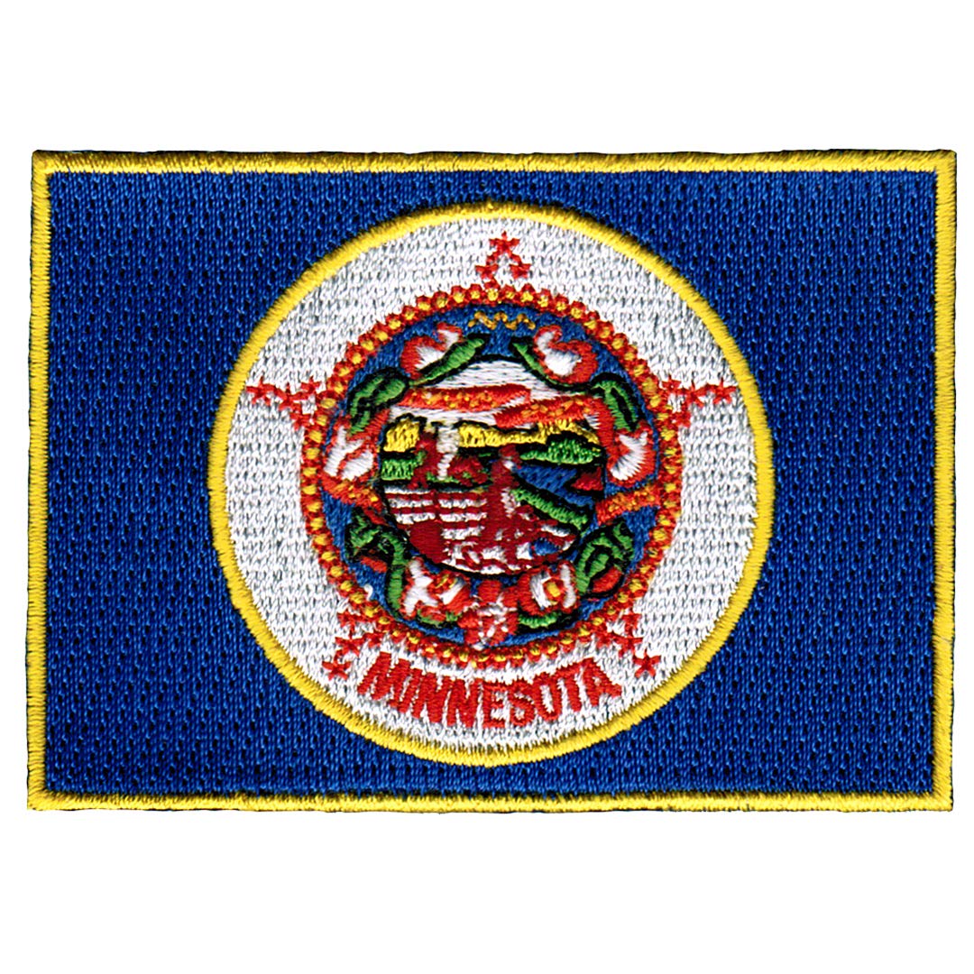 Minnesota State Flag Embroidered Patch - Iron-On MN Emblem for Jackets, Hats & Backpacks - Durable Sew-On Applique for DIY Crafts & Souvenirs