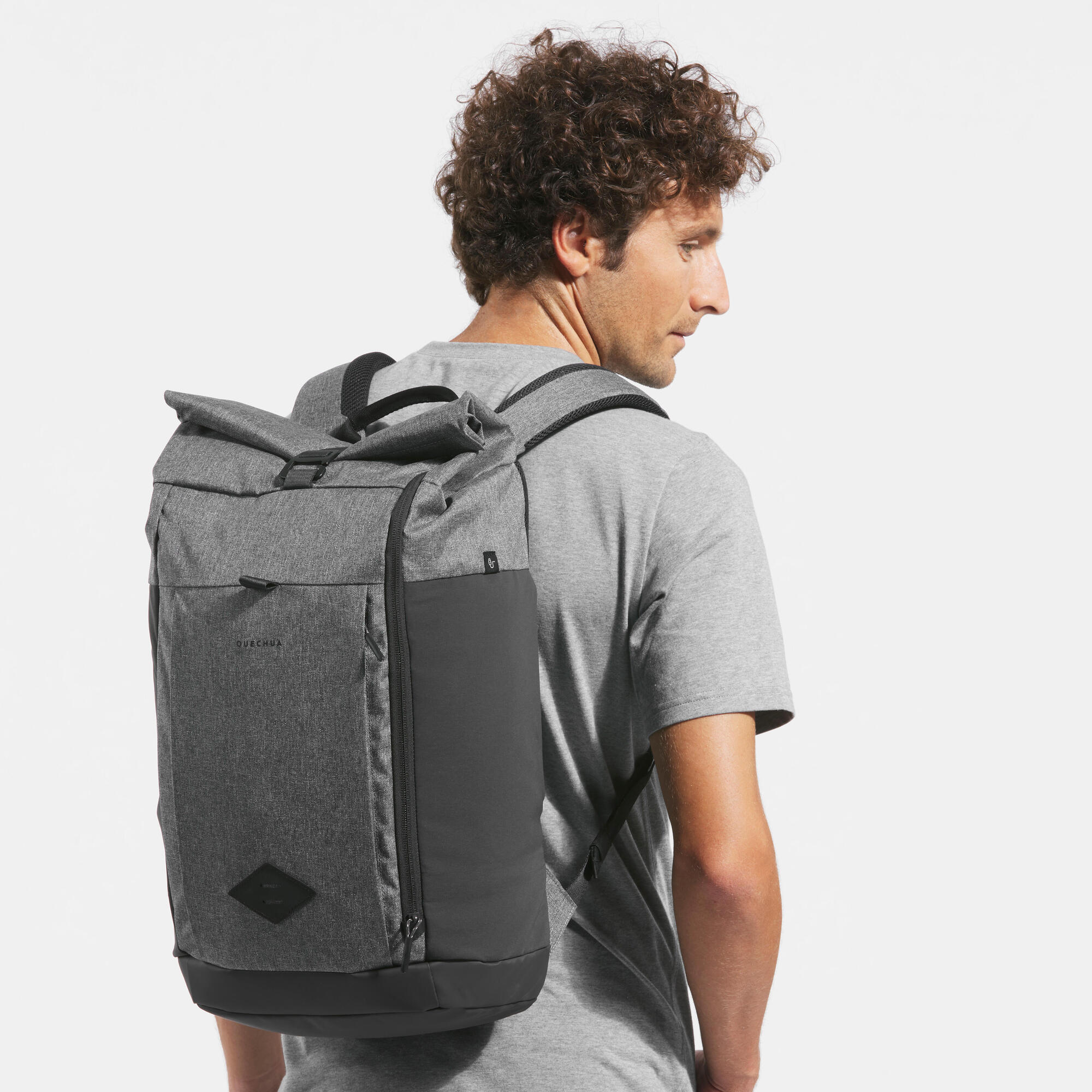 Quechua NH Escape 500 23L Rolltop Backpack - Waterproof Hiking Daypack for Outdoor Adventures & Travel