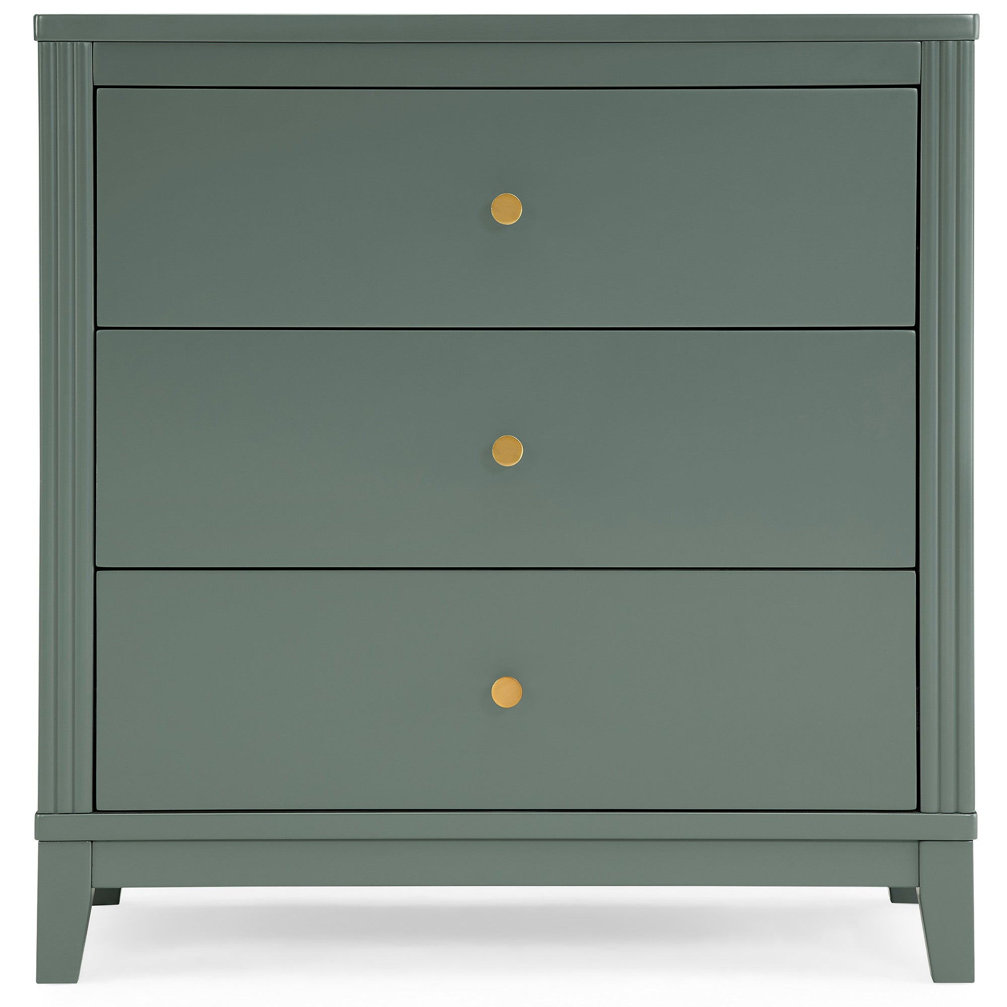 Eloise 3 Drawer Dresser with Changing Top & Interlocking Drawers - Nursery Storage Solution for Baby Clothes, Diapers & Essentials | Modern Baby Changing Table & Dresser Combo for Nursery Organization