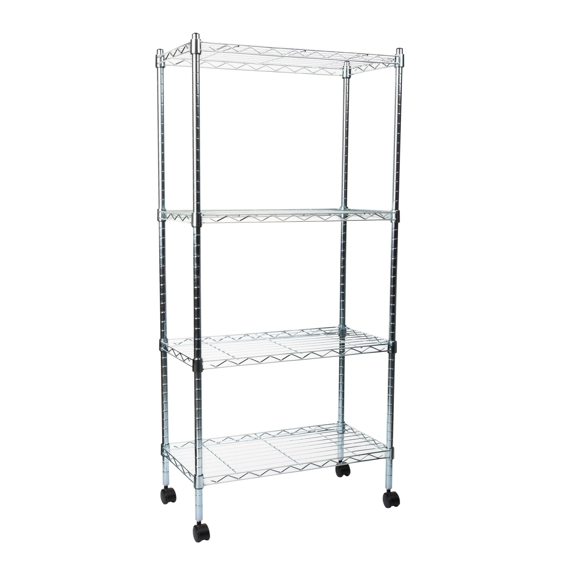 Mind Reader 5-Tier Metal Storage Shelves with Wheels - 23.25