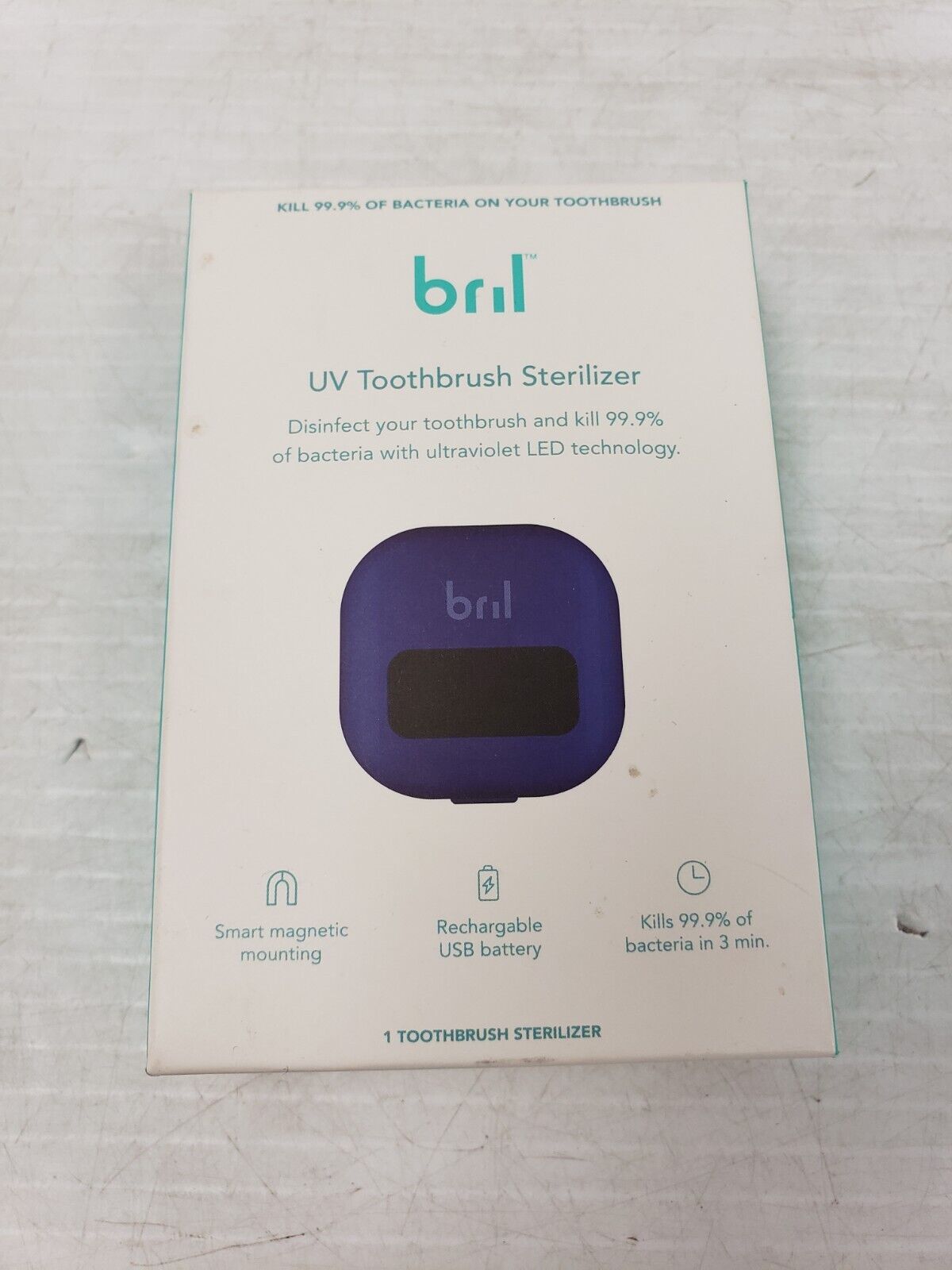 Bril Toothbrush Sanitizer - UV Toothbrush Cleaner & Sterilizer for Oral Hygiene - Perfect for Travel, Home, and Bathroom Use