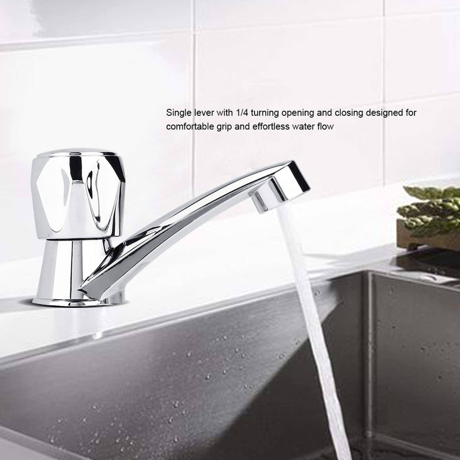 ABS Plastic Single Handle Cold Water Faucet - G1/2 (20mm) Basin Tap for Bathroom Sink, Kitchen, Vanity & Restroom - Durable & Easy Installation for Home & Commercial Use