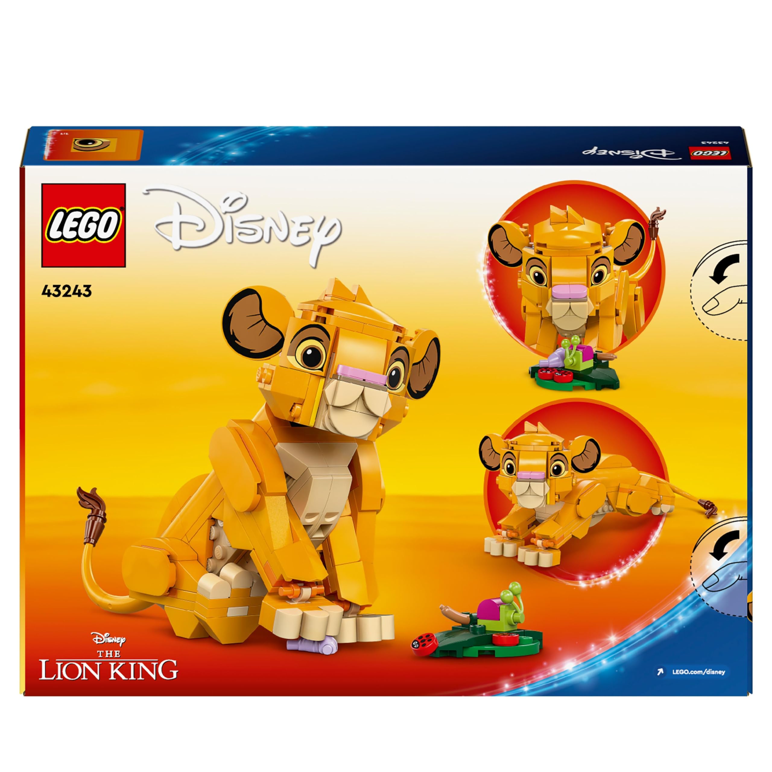LEGO Disney The Lion King Simba Building Toy Set with Lion Figure - Creative Construction Kit for Kids Ages 6+ | Perfect Birthday Gift for Boys & Girls | Great for Pretend Play, Storytelling & Disney Fan Collections
