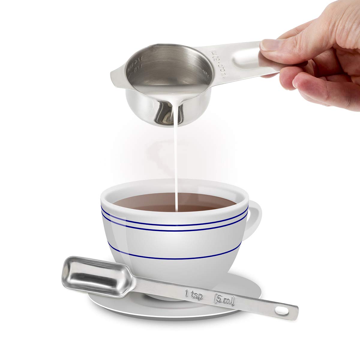 2lbDepot 14-Piece Stainless Steel Measuring Cups and Spoons Set - 7 Cups, 6 Spoons & 1 Leveler for Precise Baking & Cooking - Perfect for Dry & Liquid Ingredients - Ideal for Home Kitchen, Professional Bakeries & Culinary Schools