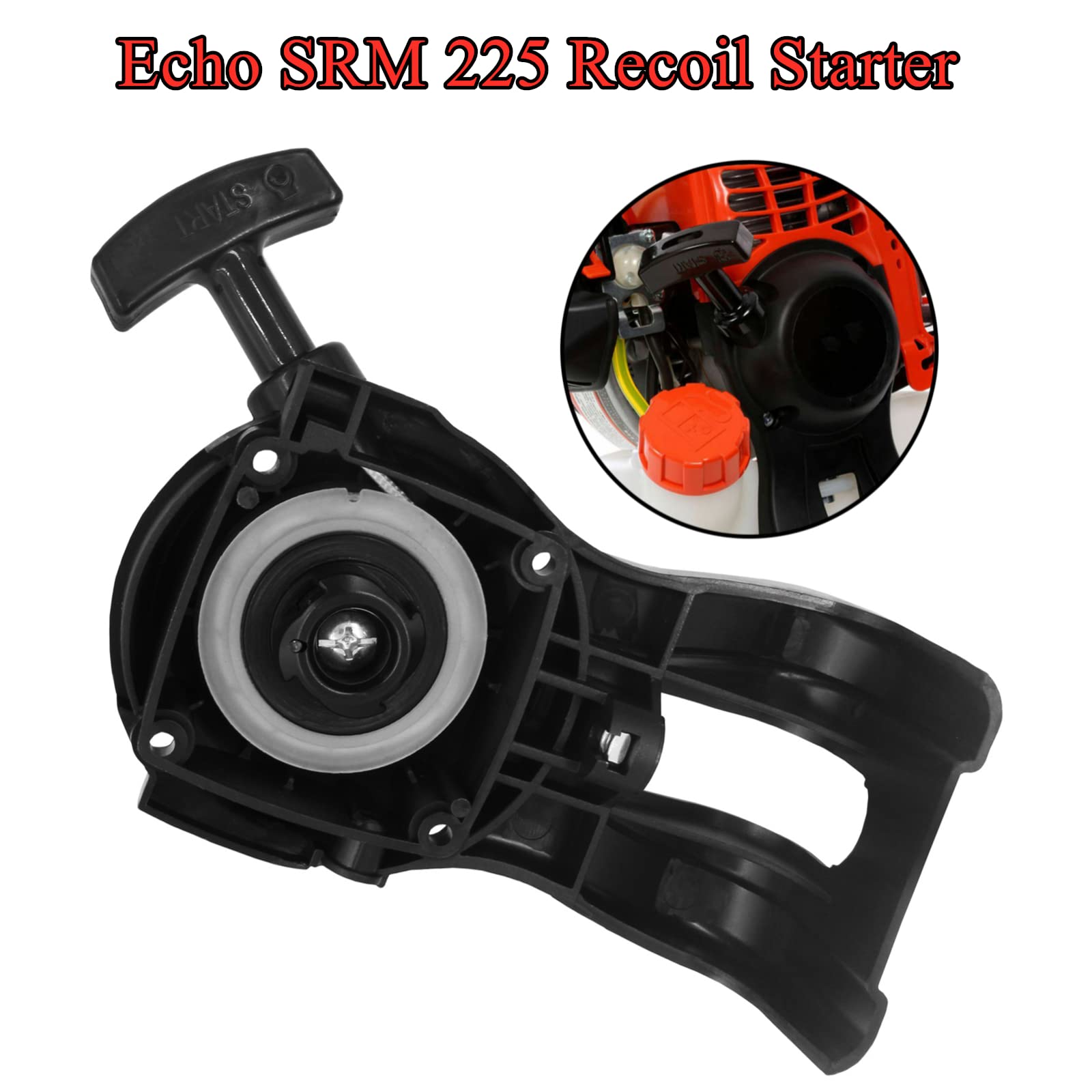 Echo SRM-225 Trimmer Recoil Starter Pull Start Assembly Replacement Part A051001312 - Compatible with PAS-225, PE-225, PPF-225, SHC-225, GT-225L, SRM-225U, SRM-225SB, SHC-225S Models - Perfect for Lawn Maintenance & Landscaping Tools