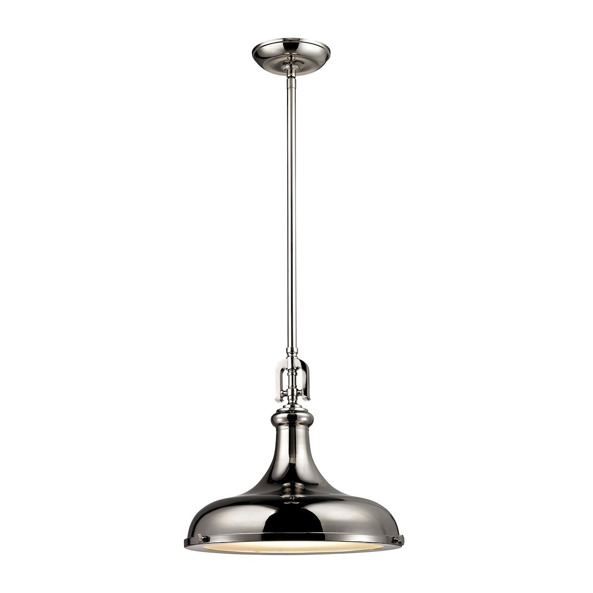 Elk Lighting 57031/1 Modern Nickel Ceiling Pendant Light Fixture - Perfect for Dining Room, Kitchen Island, or Entryway Lighting