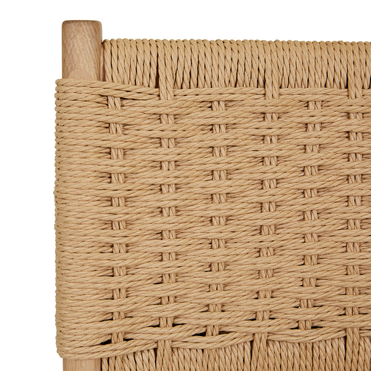 Anton Paper Cord Dining Chair - Natural Woven Seat, Solid Wood Frame, Mid-Century Modern Design - Perfect for Kitchen, Dining Room, and Breakfast Nook